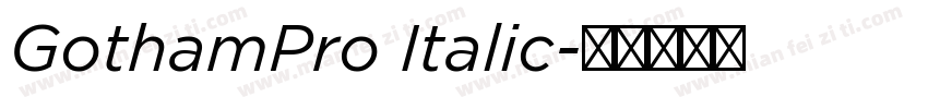 GothamPro Italic字体转换
